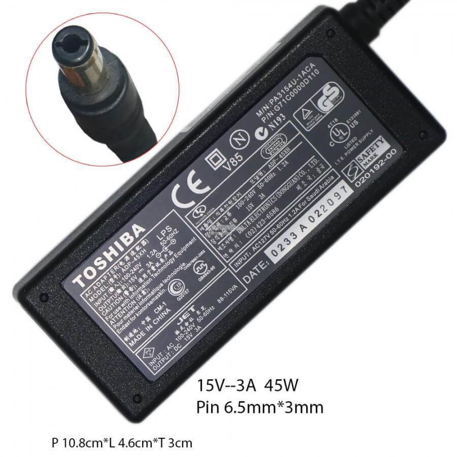 Toshibalaptop charger 15v
