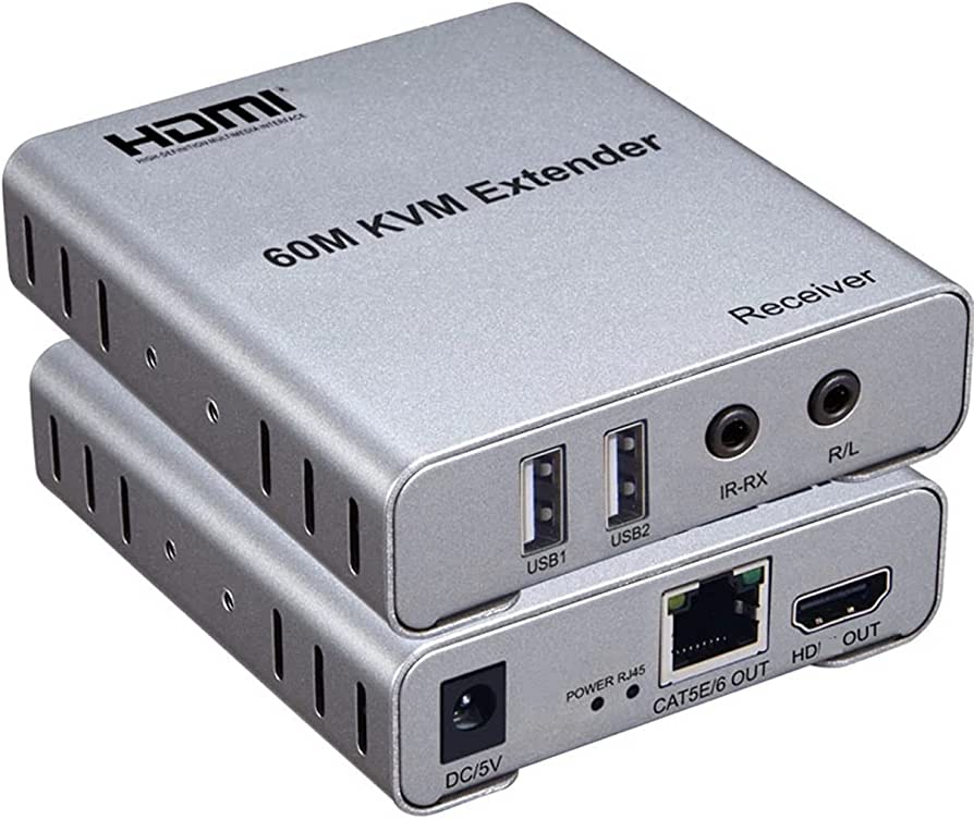 60m Hdmi Ext by cat6 60 meters Kvm+Audio
