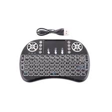 Keyboard mini wireless with touchpad and backlight.