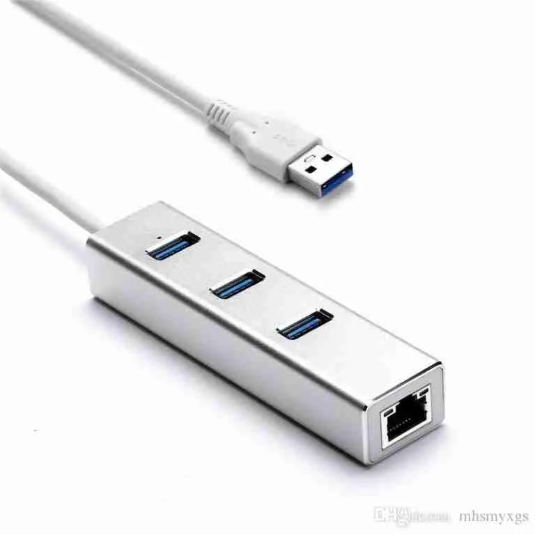USB 2.0 hub to Ethernet Adapter 3-Port